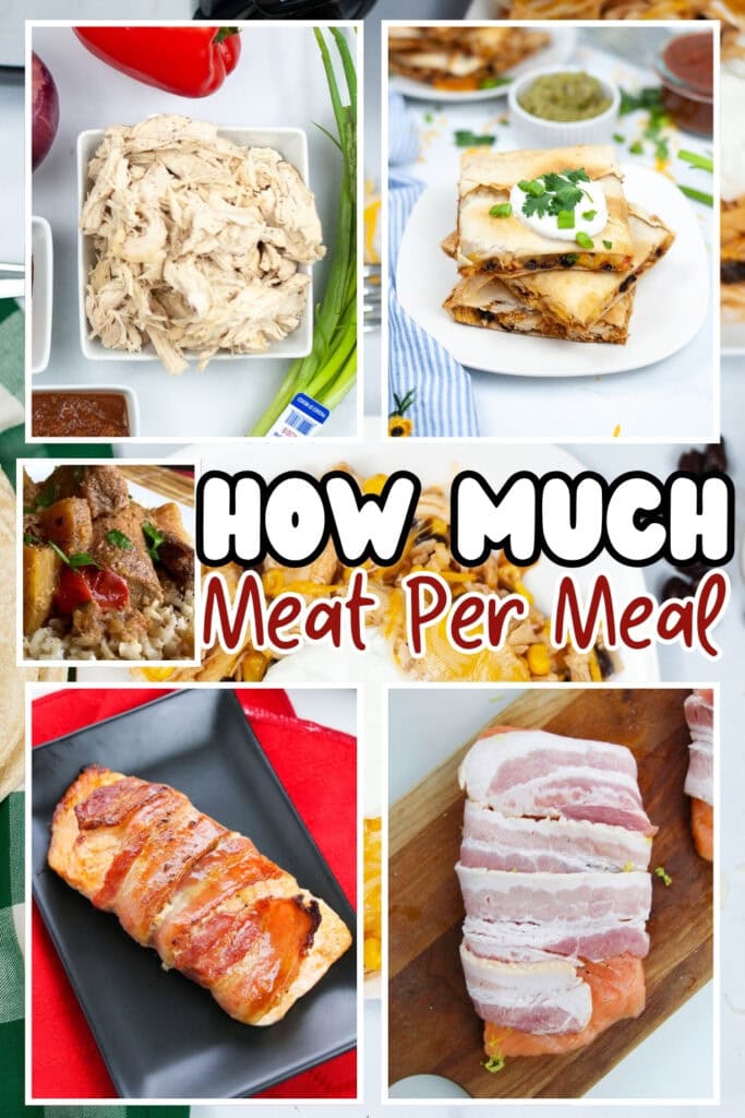 Various cooked meats.