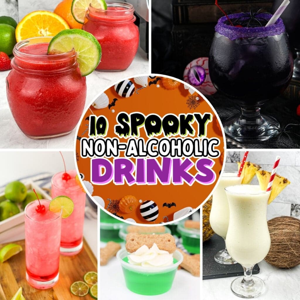 Colorful, spooky non-alcoholic drinks.