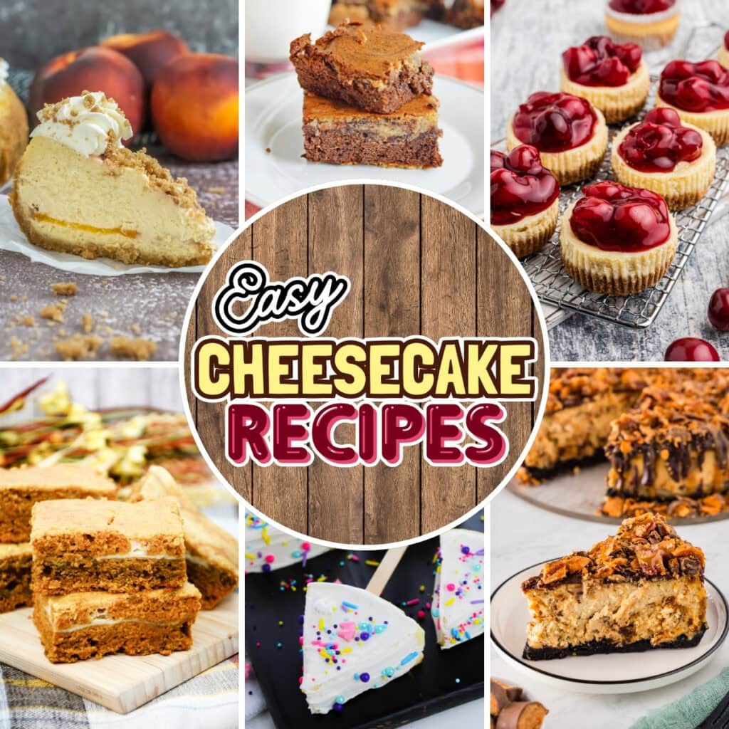 Various cheesecakes.