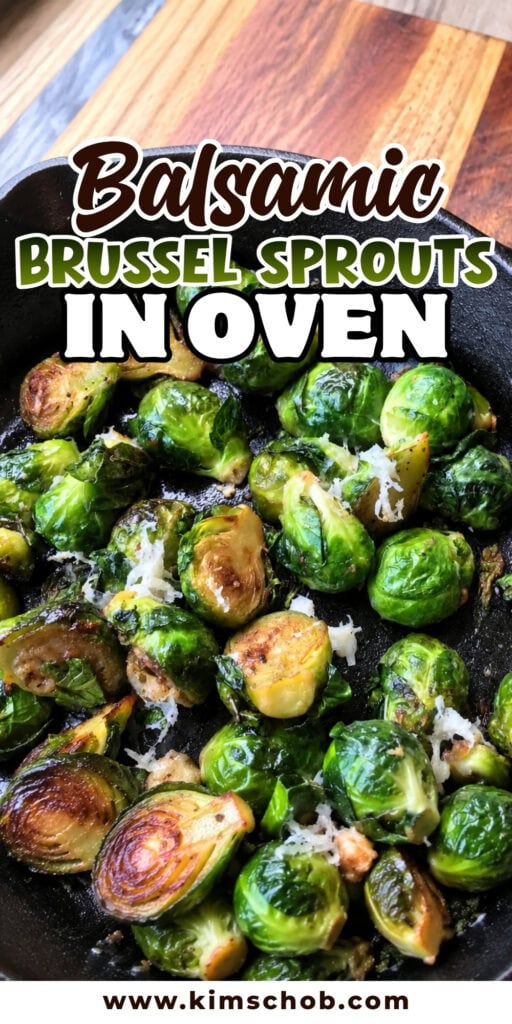 Roasted brussels sprouts in a skillet, topped with shredded cheese.