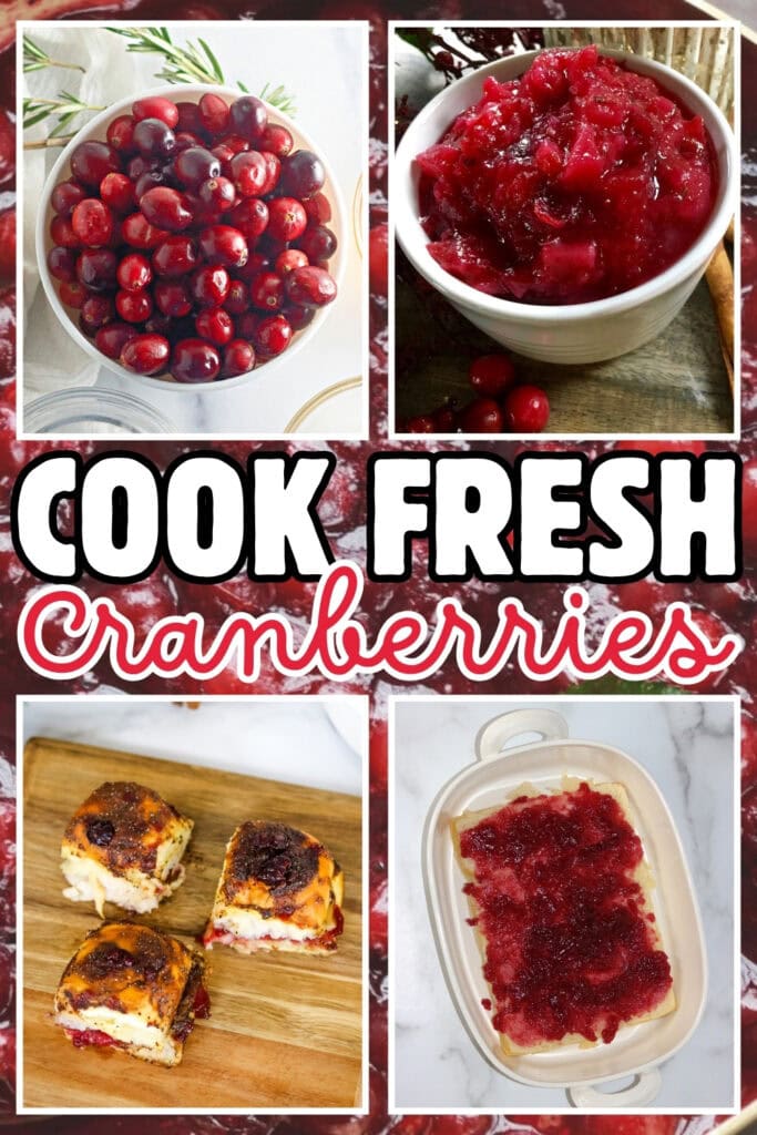 Four cranberry dishes.