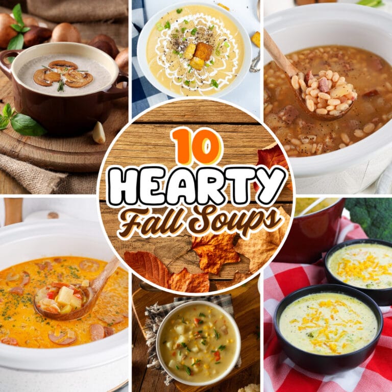 Six different hearty soups.