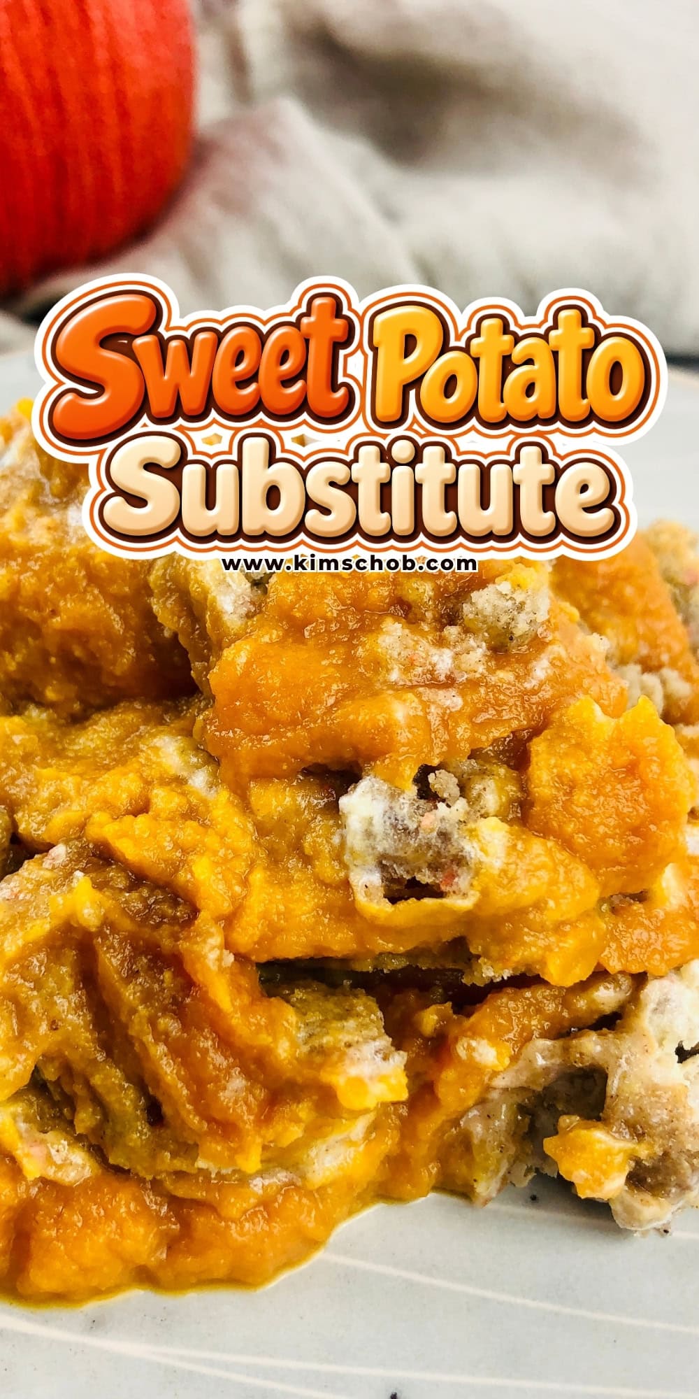 Mashed sweet potato dish.